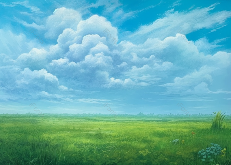 夏天绿色植物野外风景画,插画/手绘图,插画/手绘图库,插画/手绘图下载,插画/手绘
